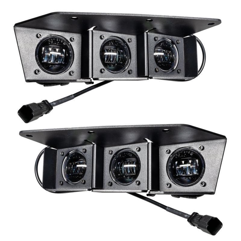 ORACLE Lighting 21-22 Ford Bronco Triple LED Fog Light Kit for Steel Bumper - White SEE WARRANTY-tuningsupply.com