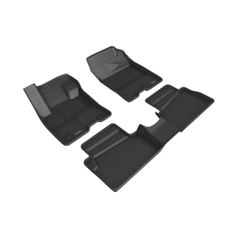 3D MAXpider 2022 Ford Maverick Hybrid  Kagu 1st & 2nd Row Floormat - Black-tuningsupply.com