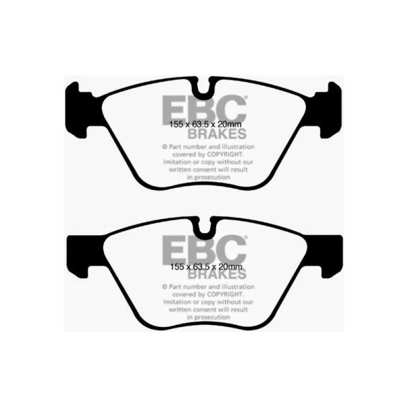 EBC 08-10 BMW 128 3.0 Yellowstuff Front Brake Pads-tuningsupply.com