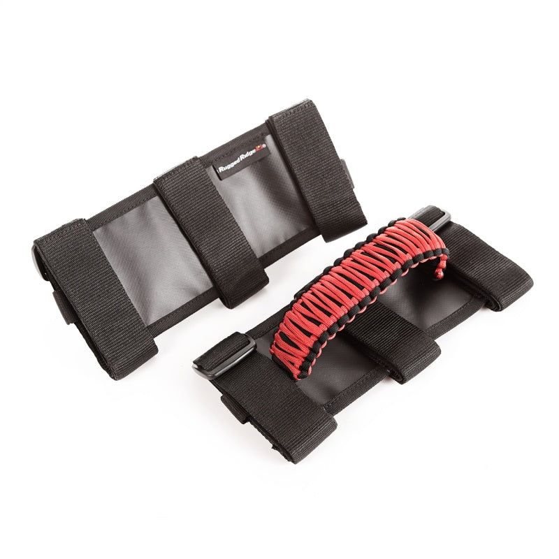 Rugged Ridge Paracord Grab Handles Red/Black Pair-Dash & Interior Trim-Rugged Ridge-RUG13505.31-SMINKpower Performance Parts