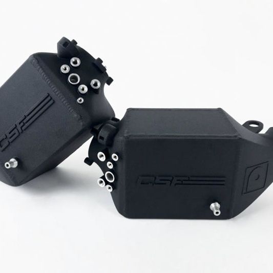 CSF 12-16 BMW M5 (F10) / 12-18 BMW M6 (F06/F12/F13) Twin Charge-Air-Cooler Set - Crinkle Black-tuningsupply.com