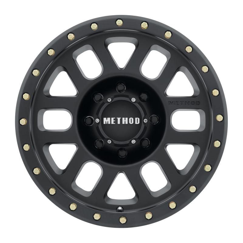 Method MR309 Grid 17x8.5 0mm Offset 8x6.5 130.81mm CB Matte Black Wheel-tuningsupply.com