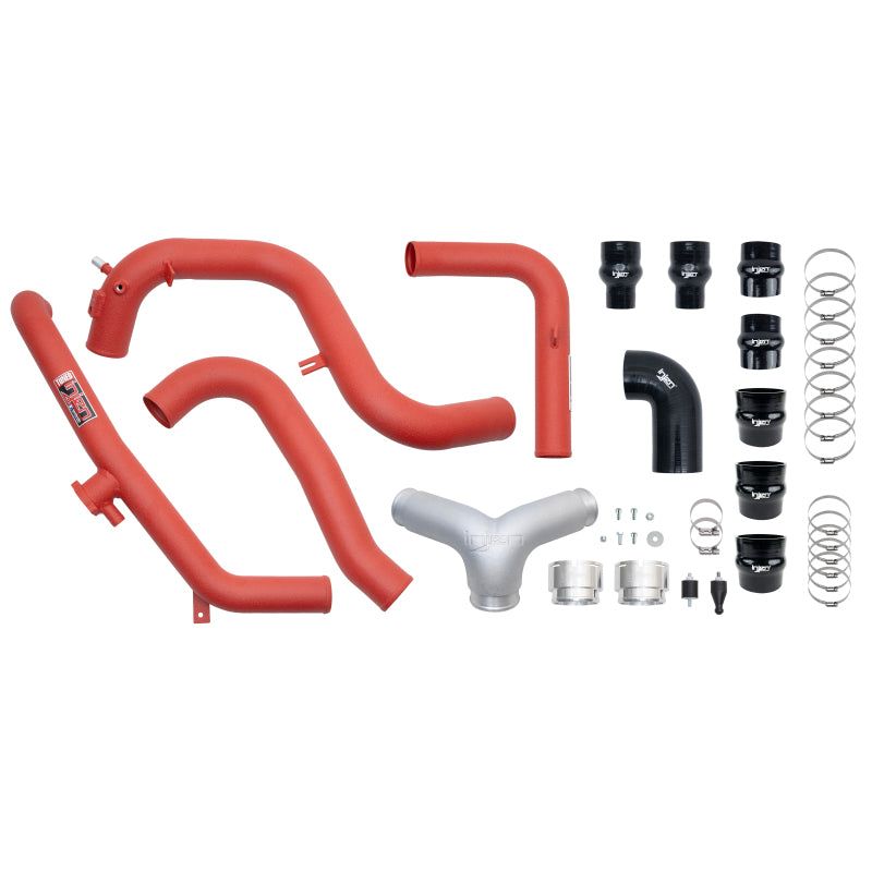 Injen 21-23 Ford Bronco 2.7L V6 (TT) EcoBoost SES Intercooler Pipes - Wrinkle Red-tuningsupply.com