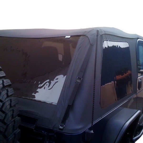 Rampage 2004-2006 Jeep Wrangler(TJ) LJ Unlimited Frameless Soft Top Kit - Black Diamond-Soft Tops-Rampage-RAM109635-SMINKpower Performance Parts