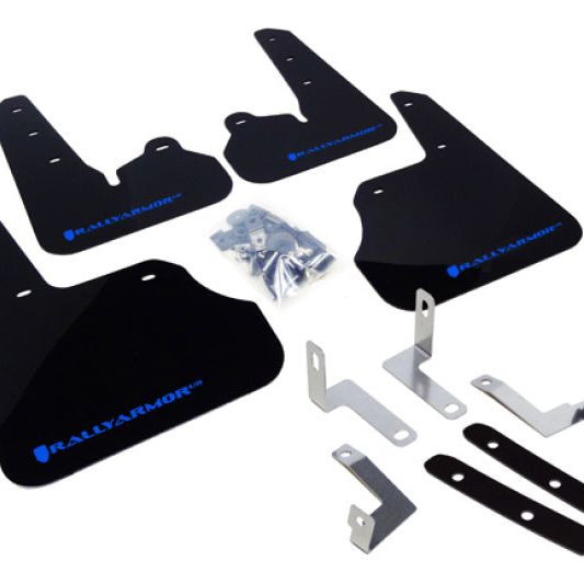 Rally Armor 12-16 Subaru Impreza 4D/5D Black UR Mud Flap w/Blue Logo-tuningsupply.com