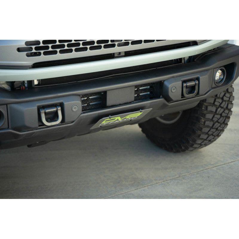 DV8 Offroad 2021 Ford Bronco Capable Bumper Slanted Front License Plate Mount-tuningsupply.com