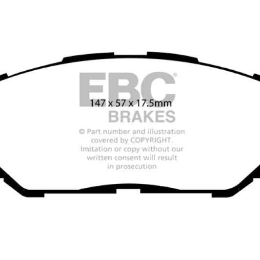 EBC 09-10 Pontiac Vibe 2.4 2WD Yellowstuff Front Brake Pads-tuningsupply.com