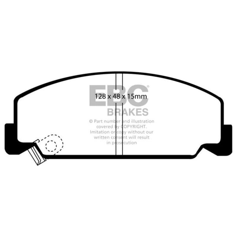 EBC 93-95 Honda Civic Coupe 1.5 DX Yellowstuff Front Brake Pads-tuningsupply.com