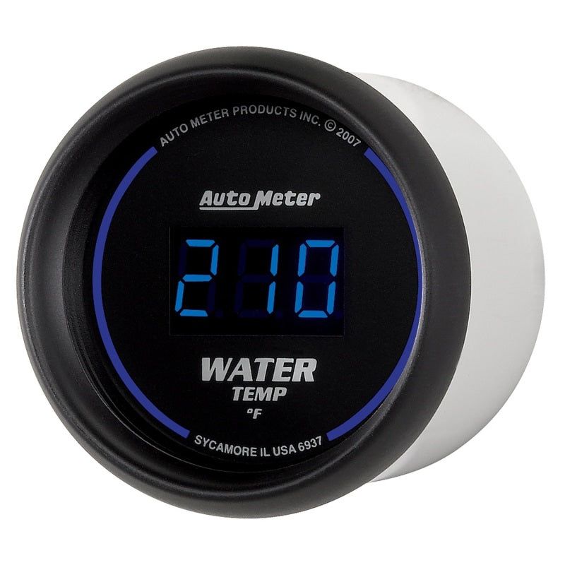 Autometer Cobalt Digital 52.4mm Black 0-300 deg F Water Temperature Gauge-tuningsupply.com