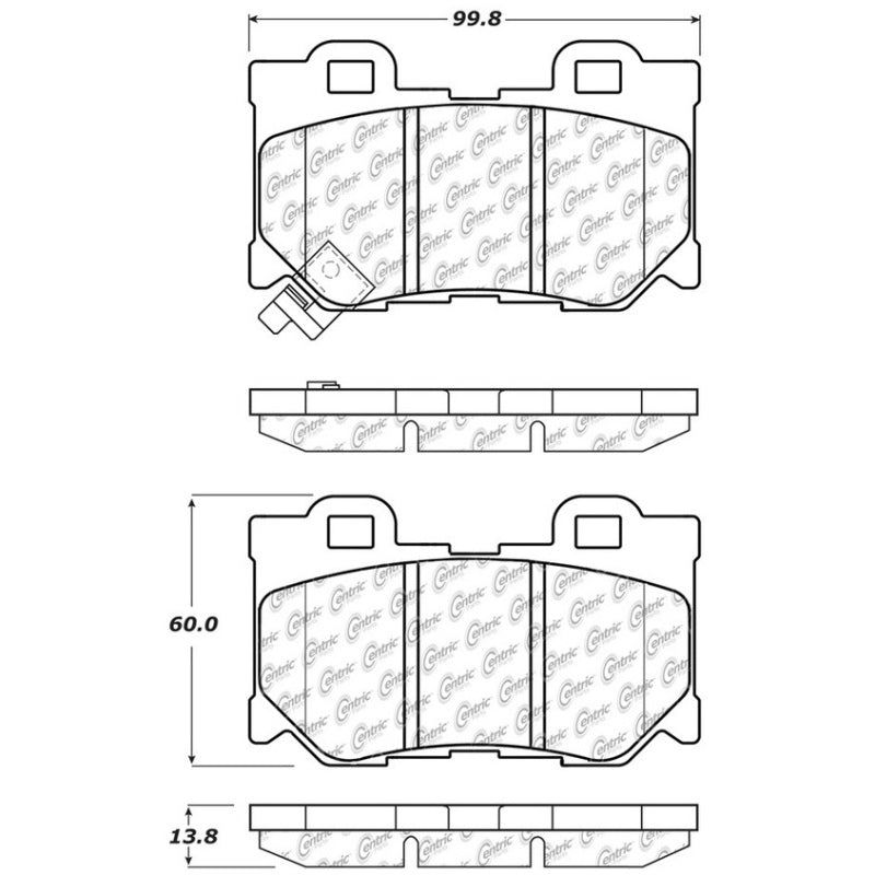 StopTech Street Touring 08-09 Infiniti FX50/G37 Rear Brake Pads-Brake Pads - OE-Stoptech-STO308.13470-SMINKpower Performance Parts