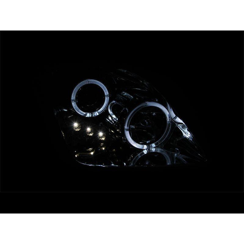 ANZO 1997-2001 Honda Prelude Projector Headlights w/ Halo Chrome w/ LED-tuningsupply.com