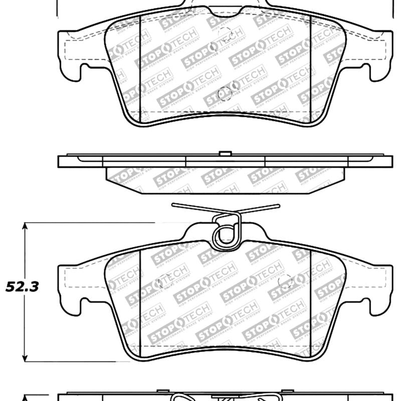 StopTech Performance 07-09 Mazdaspeed3 / 06-07 Mazdaspeed6 / 06-07 Mazda3 Rear Brake Pads-Brake Pads - Performance-Stoptech-STO309.10950-SMINKpower Performance Parts