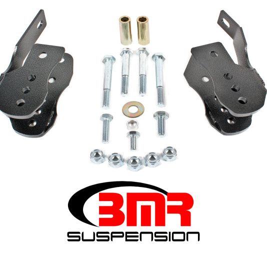 BMR 05-14 S197 Mustang Bolt-On Control Arm Relocation Brackets - Black Hammertone-tuningsupply.com