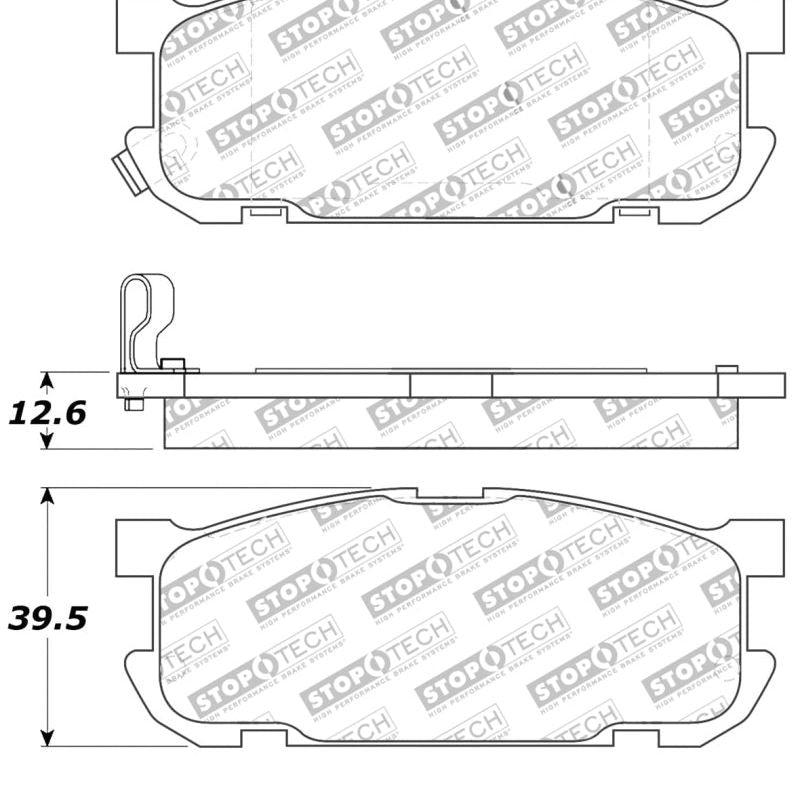 StopTech Performance 01-05 Miata w/ Sport Suspension Rear Brake Pads D891-Brake Pads - Performance-Stoptech-STO309.08910-SMINKpower Performance Parts