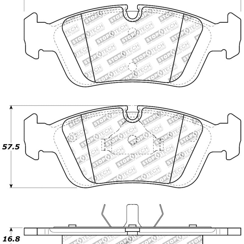 StopTech 96-02 BMW Z3 / 03-08 Z4 / 97-00 323 / 10/90-99 325/328 (E30/E36) Front Brake Pads-Brake Pads - Performance-Stoptech-STO309.05580-SMINKpower Performance Parts