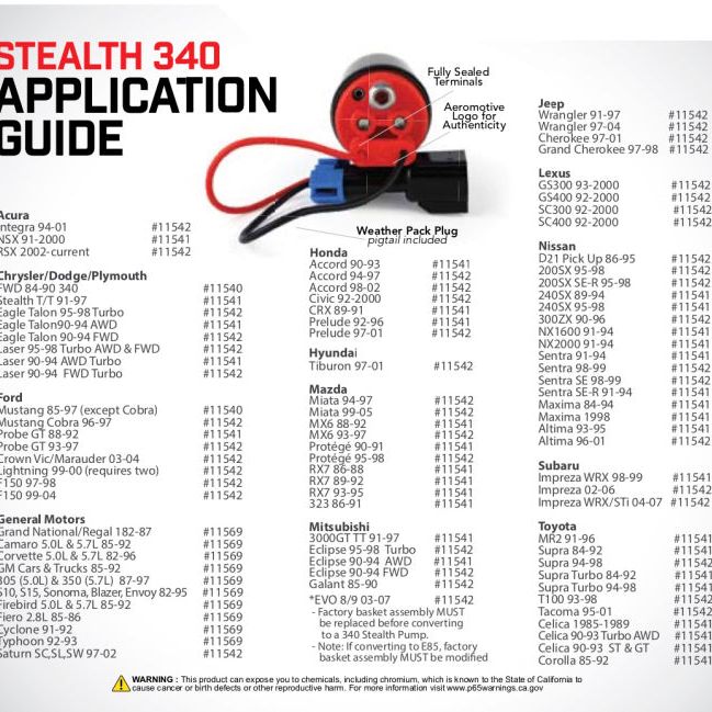 Aeromotive 340 Series Stealth In-Tank E85 Fuel Pump - Offset Inlet-tuningsupply.com