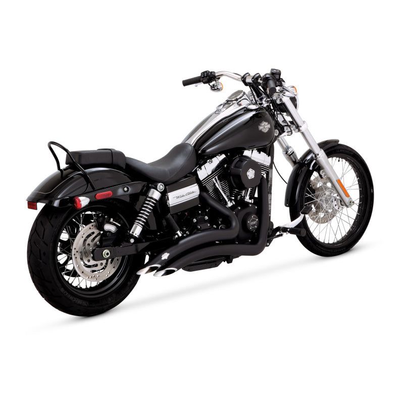 Vance & Hines HD Dyna 06-17 Big Radius 2-2 Black PCX Full System Exhaust - SMINKpower Performance Parts VAH43371 Vance and Hines