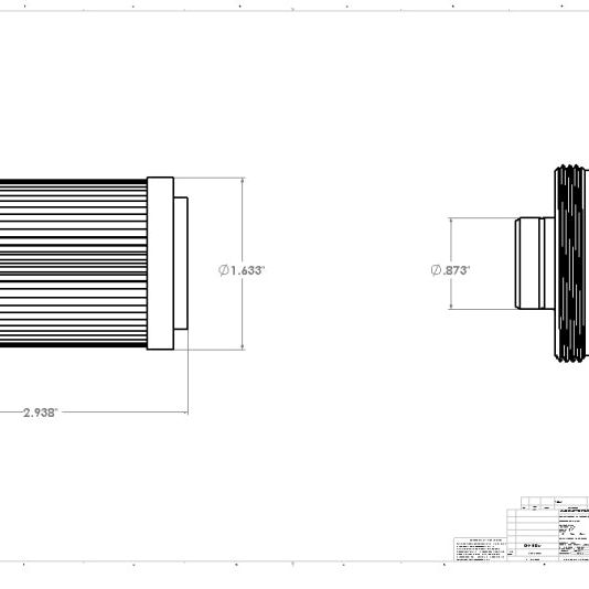 Aeromotive In-Line Filter - (AN-10) 10 Micron fabric Element-tuningsupply.com