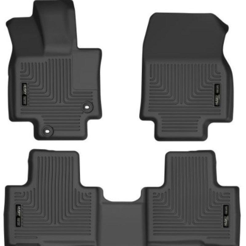 Husky Liners 20-21 Highlander All / 21 Highlander XSE Weatherbeater Front & 2nd Seat Liners - Black-tuningsupply.com