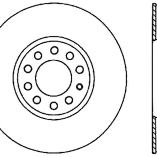 StopTech Slotted & Drilled Sport Brake Rotor-Brake Rotors - Slot & Drilled-Stoptech-STO127.33110L-SMINKpower Performance Parts