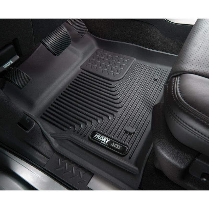 Husky Liners 2016 Toyota Tacoma Double Cab Pickup Black Front Floor Liners-tuningsupply.com