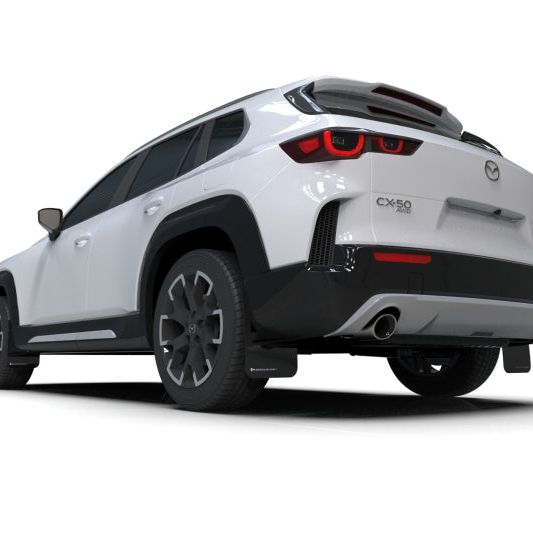 Rally Armor - 2024 Mazda CX-50 Black UR Mud Flap W/Grey Logo (Will Not Fit CX-5)-Mud Flaps-Rally Armor-RALMF107-UR-BLK-GRY-SMINKpower Performance Parts