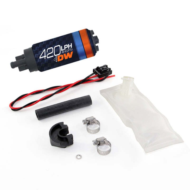 Deatschwerks DW420 Series 420lph In-Tank Fuel Pump w/ Install Kit For 94-02 Nissan S14/S15-tuningsupply.com