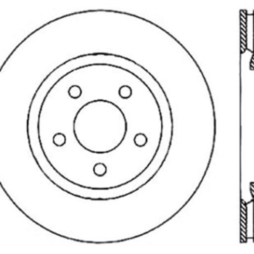 StopTech 05-09 Chrysler 300 (5.7L V8 exc SRT-8) Rear Right Slotted & Drilled Rotor-Brake Rotors - Slot & Drilled-Stoptech-STO127.63062R-SMINKpower Performance Parts