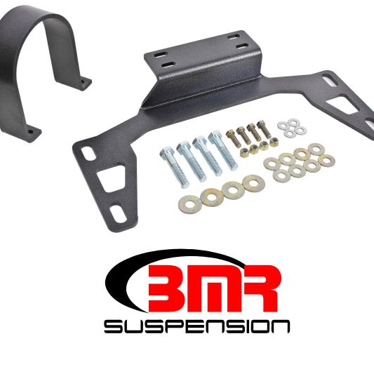 BMR 11-14 S197 Mustang Front Driveshaft Safety Loop - Black Hammertone-tuningsupply.com