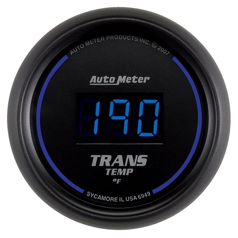 Autometer 52.4mm Black Digital Trans Temperature Gauge-tuningsupply.com