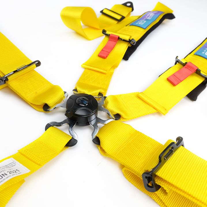 NRG 5PT 3in. Seat Belt Harness / Cam Lock - Yellow-tuningsupply.com