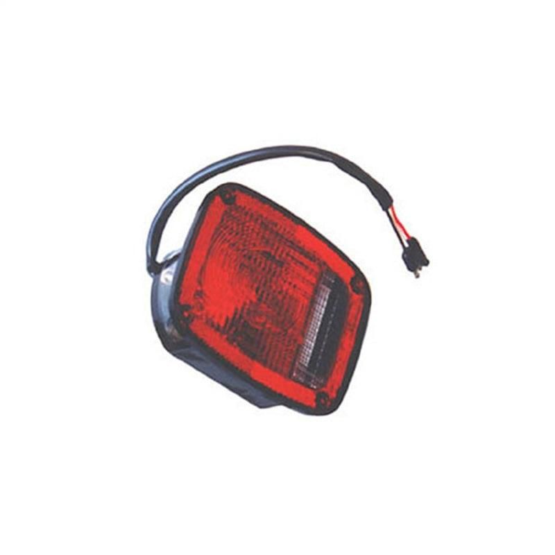 Omix Left Black Tail Lamp 76-80 Jeep CJ Models-tuningsupply.com