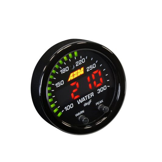 AEM X-Series Temperature 100-300F Gauge Kit (ONLY Black Bezel and Water Temp. Faceplate)-tuningsupply.com