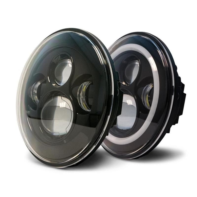 DV8 Offroad 07-18 Jeep Wrangler JK LED Projector Headlights w/ Angel Eyes-tuningsupply.com