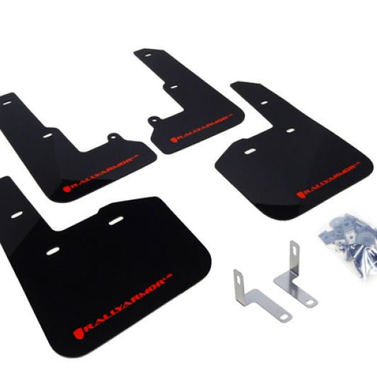 Rally Armor 15-19 Subaru Legacy Black UR Mud Flap w/ Red Logo-Mud Flaps-Rally Armor-RALMF34-UR-BLK/RD-SMINKpower Performance Parts