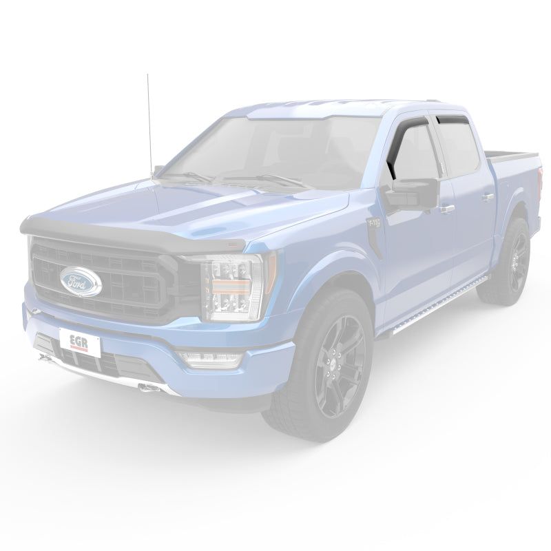 EGR 15+ Ford F150 Crew Cab In-Channel Window Visors - Set of 4 - Matte (573495)-tuningsupply.com