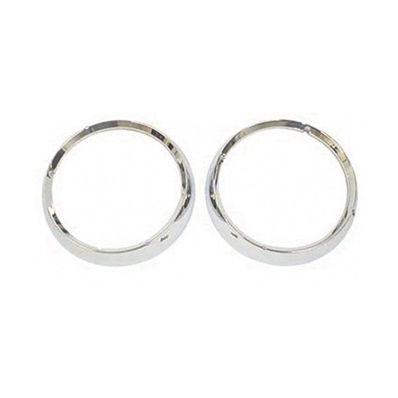 Omix Headlight Bezel Set Chrome 72-86 Jeep CJ Models-tuningsupply.com