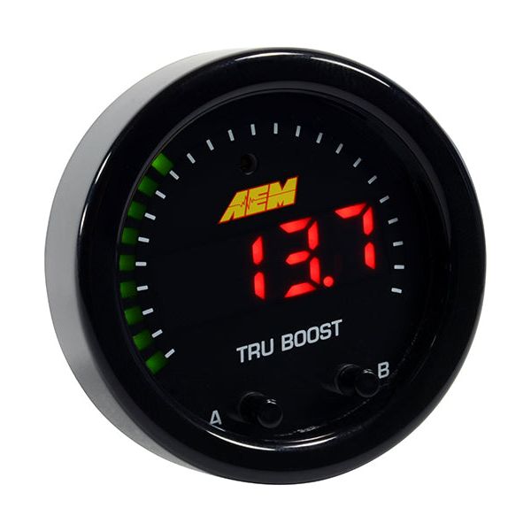 AEM X-Series Tru-Boost Controller Gauge w/ Boost Control Solenoid 80PSIg Internal MAP Sensor-tuningsupply.com