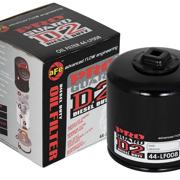 aFe Pro GUARD D2 Oil Filter 93-11 Ford Gas Trucks V8 4.6L/5.4L/5.8L (4 Pack)-tuningsupply.com