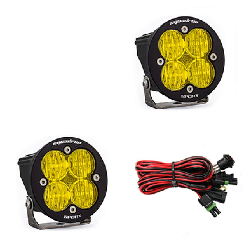 Baja Designs Squadron R Sport Wide Cornering Pair LED Light Pods - Amber-tuningsupply.com