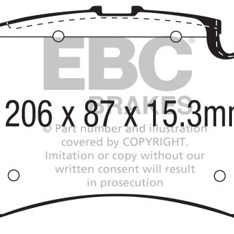 

EBC DP42298R - EBCDP42298R - EBC 2015+ Mercedes-Benz C63 AMG (W205) 4.0L Twin Turbo Yellowstuff Front Brake Pads - Shipped in Europe - Tuningsupply.com
