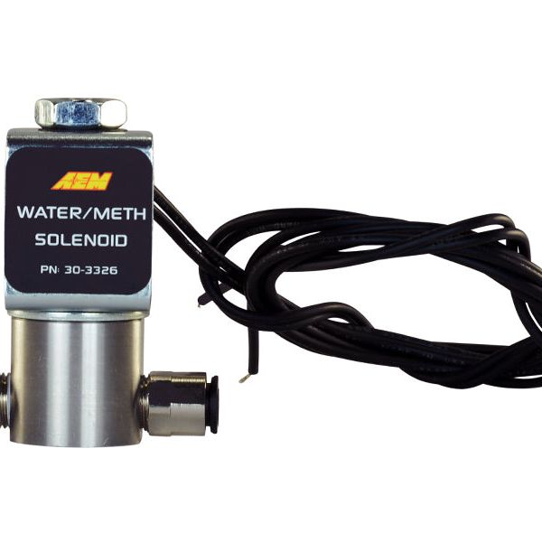 AEM Water/Methanol Injection System - High-Flow Low-Current WMI Solenoid - 200PSI 1/8in-27NPT In/Out-tuningsupply.com