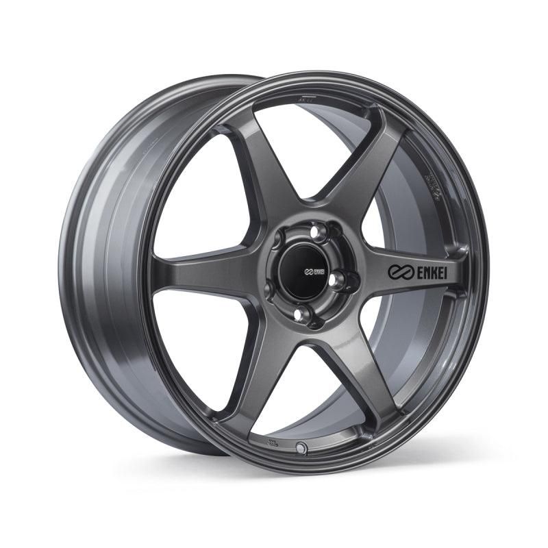 Enkei T6R 18x9.5 38mm Offset 5x114.3 Bolt Pattern 72.6 Bore Matte Gunmetal Wheel-tuningsupply.com