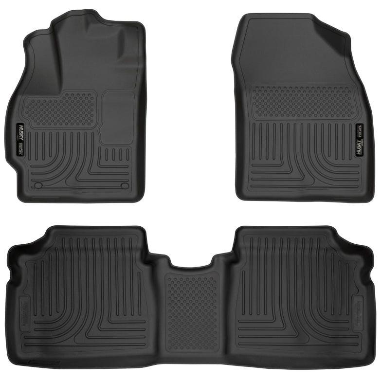 Husky Liners 10-12 Toyota Prius WeatherBeater Combo Black Floor Liners-tuningsupply.com