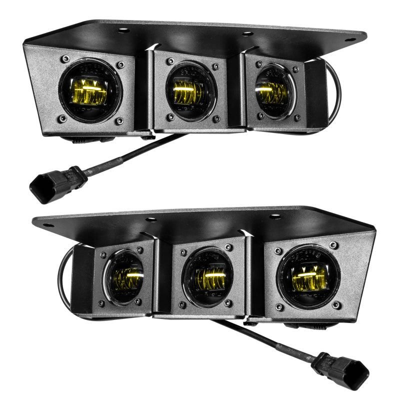 ORACLE Lighting 21-22 Ford Bronco Triple LED Fog Light Kit for Steel Bumper - Yellow SEE WARRANTY-tuningsupply.com