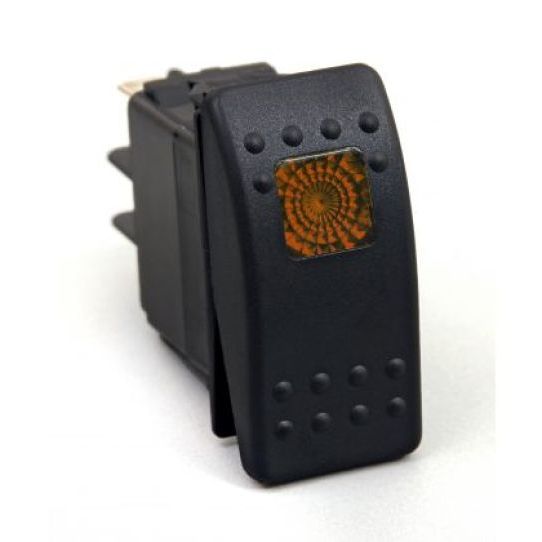 Daystar Rocker Switch Amber Light 20 AMP Single Pole-tuningsupply.com