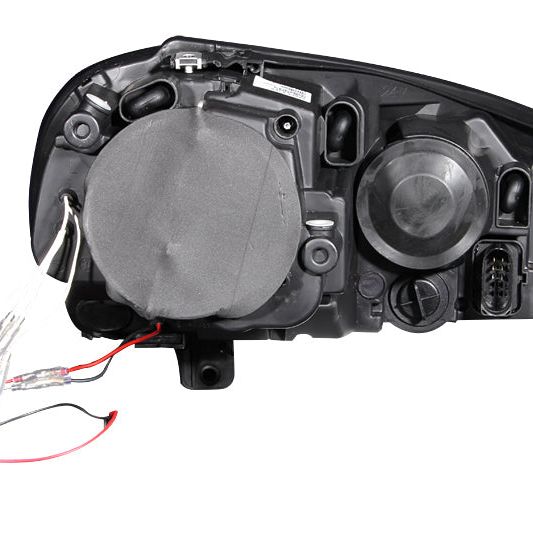 ANZO 2006-2009 Volkswagen Rabbit Projector Headlights w/ Halo Black (CCFL)-tuningsupply.com