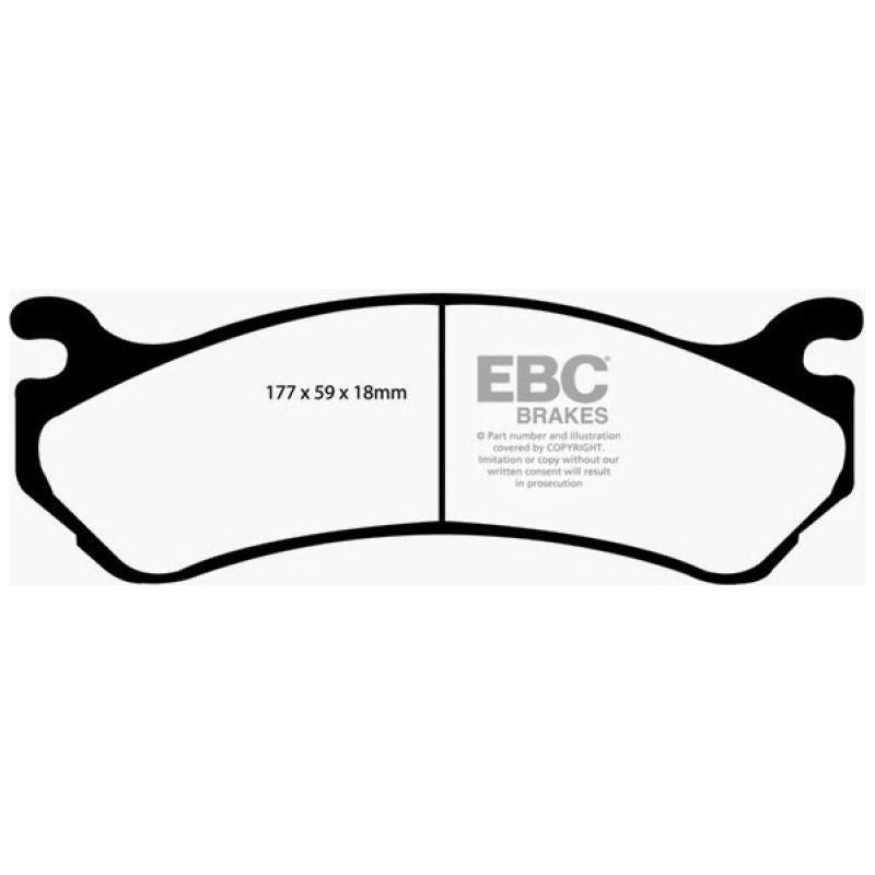 EBC 02 Cadillac Escalade 5.3 (Akebono rear caliper) Yellowstuff Front Brake Pads-tuningsupply.com