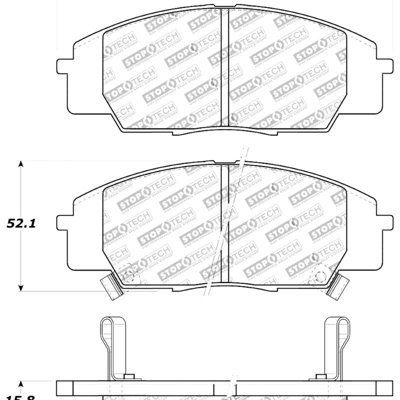 StopTech Performance 00-09 S2000/06+ Civic Si/02-06 RSX-S (non base) Front Brake Pads-Brake Pads - Performance-Stoptech-STO309.08290-SMINKpower Performance Parts