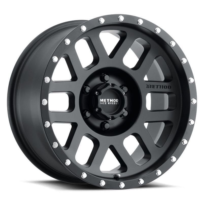 Method MR306 Mesh 17x8.5 0mm Offset 6x135 94mm CB Matte Black Wheel-tuningsupply.com